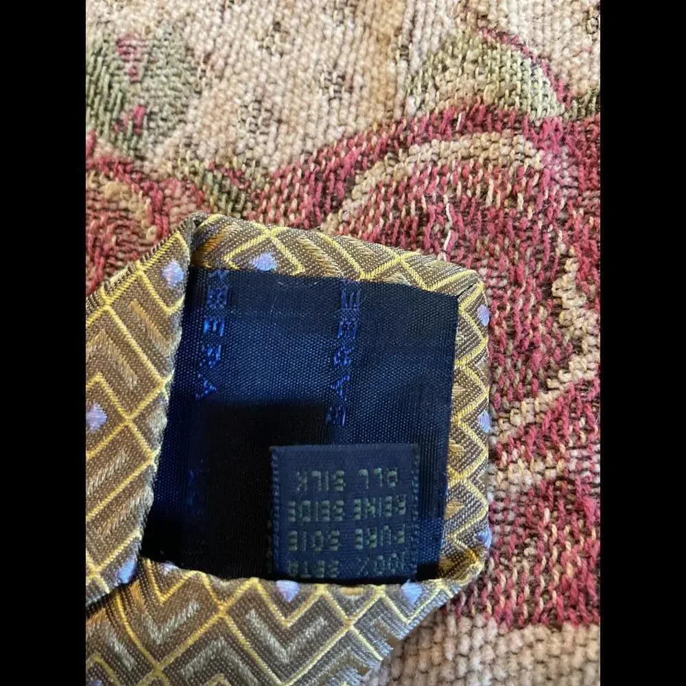 Luciano Barbera Vintage Tie - Geometric Pattern - Made in Italy